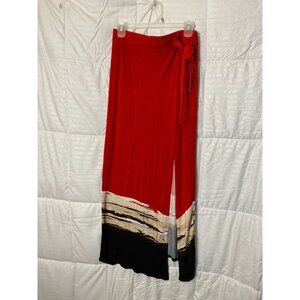 WORTHINGTON SKIRT RED HIGH SLIT SEXY WOMENS STRETCH SIZE SMALL LONG STYLE S